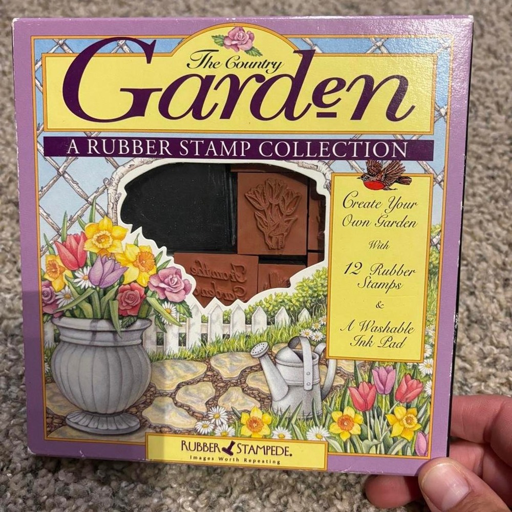 1990s Vintage Rubber Stampede Garden Stamp Collection Set Of 12
